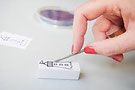 Gravure de tampon en gomme